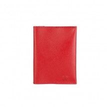 Leather passport cover red saffiano