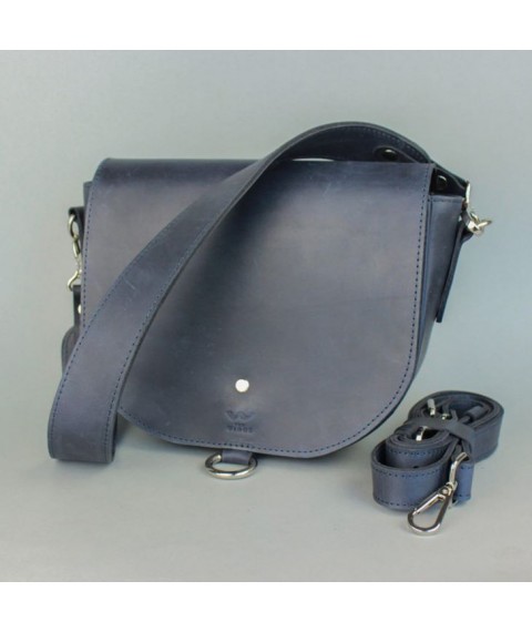 Жіноча шкіряна сумка Ruby L синя вінтажна