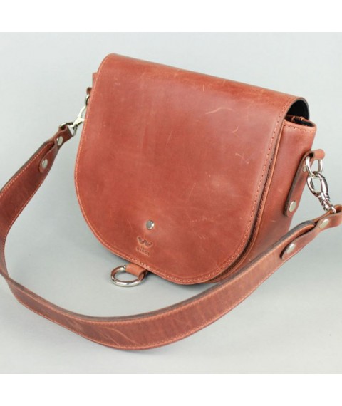 Women's leather bag Ruby L light brown vintage