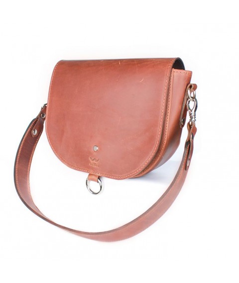 Women's leather bag Ruby L light brown vintage
