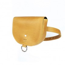 Женская кожаная сумка Ruby S желтая винтажная