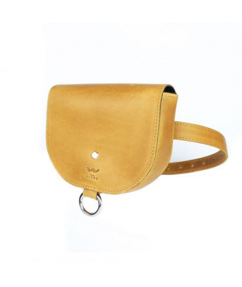 Women's leather bag Ruby S yellow vintage