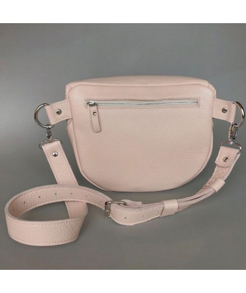 Leather waist bag-crossbody Vacation powder flotar