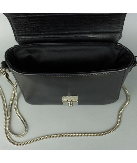 Women's leather handbag Yoko black