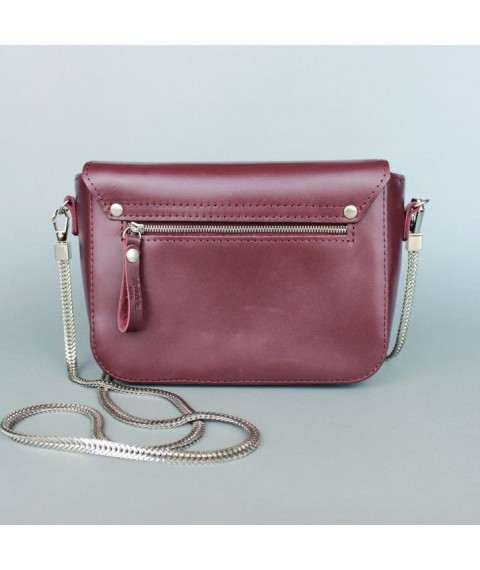 Women's leather handbag Yoko burgundy