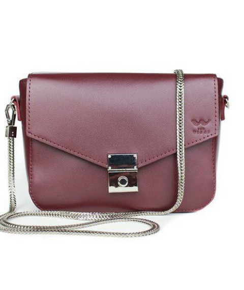 Women's leather handbag Yoko burgundy