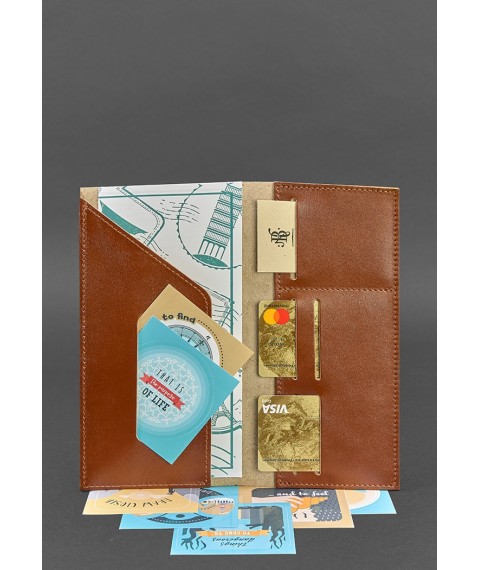 Leather travel case 3.1 light brown