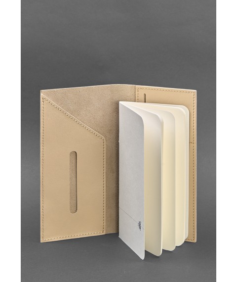 Leather travel case 3.1 light beige