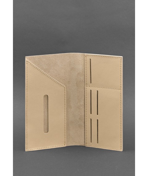 Leather travel case 3.1 light beige