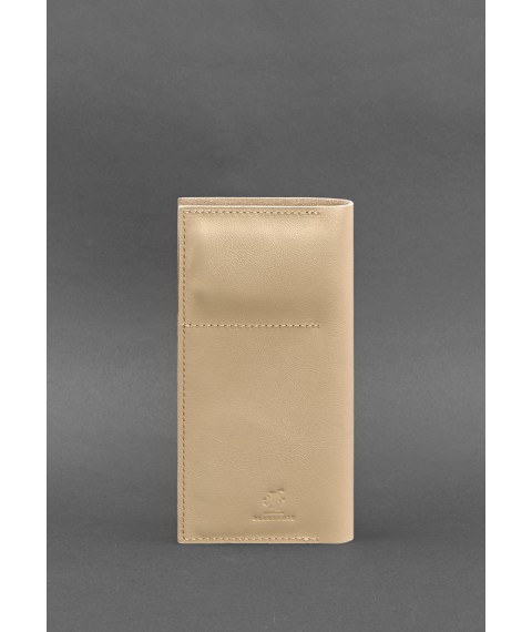 Leather travel case 3.1 light beige