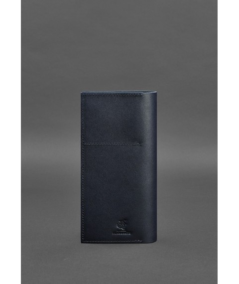 Leather travel case 3.1 dark blue Crust