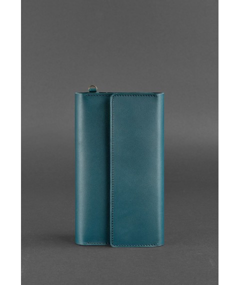 Leather clutch organizer (Travel case) 5.1 green