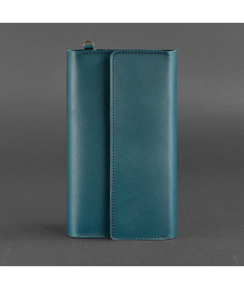 Leather clutch organizer (Travel case) 5.1 green