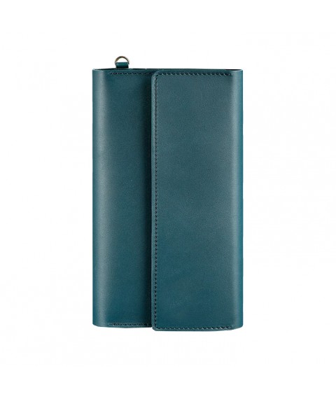 Leather clutch organizer (Travel case) 5.1 green