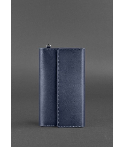Leather clutch organizer (Travel case) 5.1 dark blue