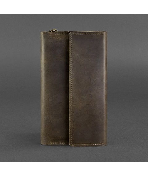 Leather clutch organizer (Travel case) 5.1 dark brown