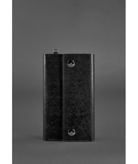 Leather clutch organizer (Travel case) 5.0 black Blackwood