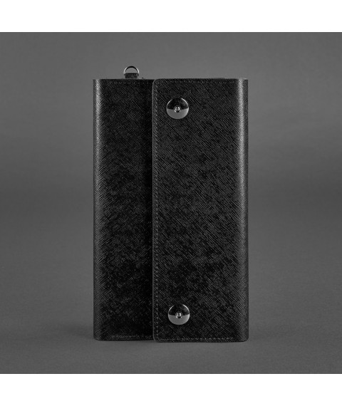 Leather clutch organizer (Travel case) 5.0 black Blackwood