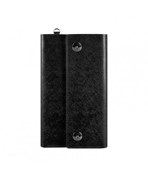 Leather clutch organizer (Travel case) 5.0 black Blackwood