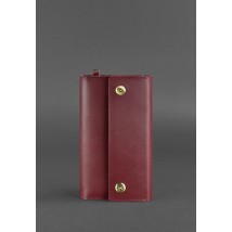 Leather clutch organizer (Travel case) 5.0 burgundy