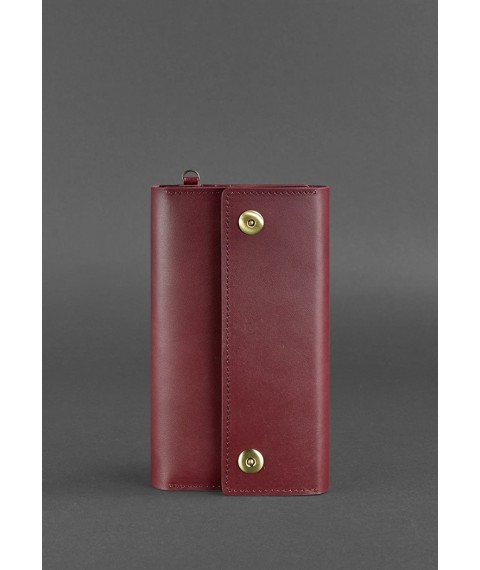 Leather clutch organizer (Travel case) 5.0 burgundy