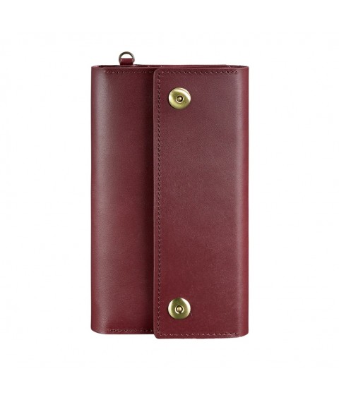 Leather clutch organizer (Travel case) 5.0 burgundy
