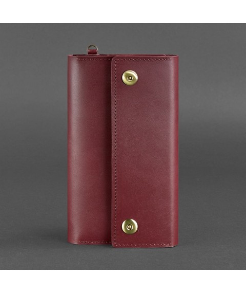 Leather clutch organizer (Travel case) 5.0 burgundy