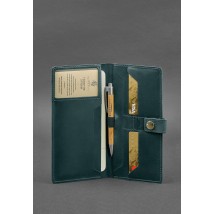 Leather travel case (document organizer) 6.0 green