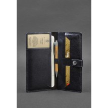 Leather Travel Case (document organizer) 6.0 Dark blue