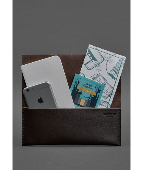 Leather travel case Voyager 1.0 dark brown