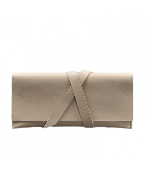Leather women's travel case Voyager 1.0 light beige