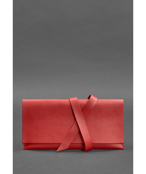 Leather women's travel case Voyager 1.0 red