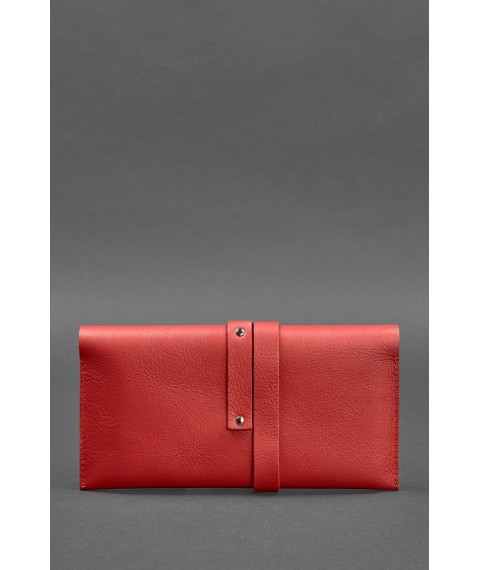 Leather women's travel case Voyager 1.0 red