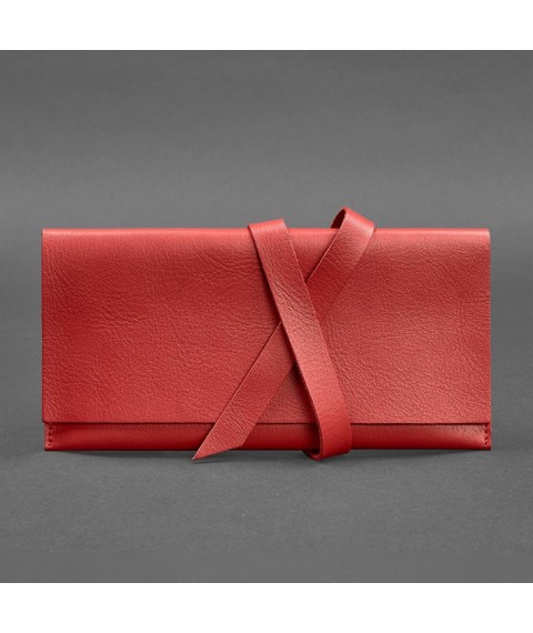 Leather women's travel case Voyager 1.0 red
