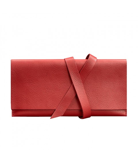 Leather women's travel case Voyager 1.0 red