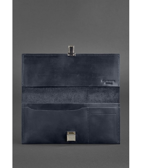 Leather travel case Journey 2.0 blue