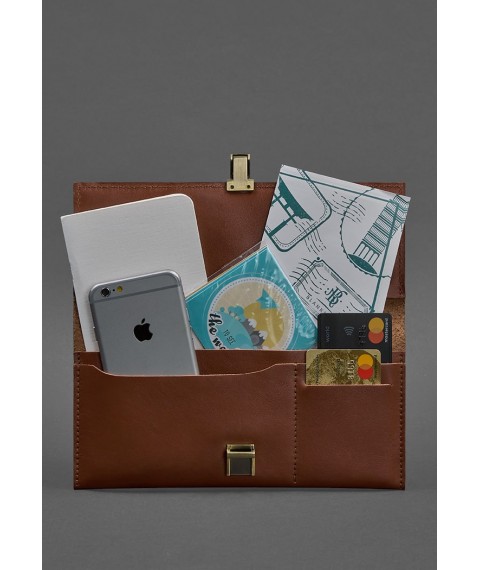 Leather travel case Journey 2.0 light brown