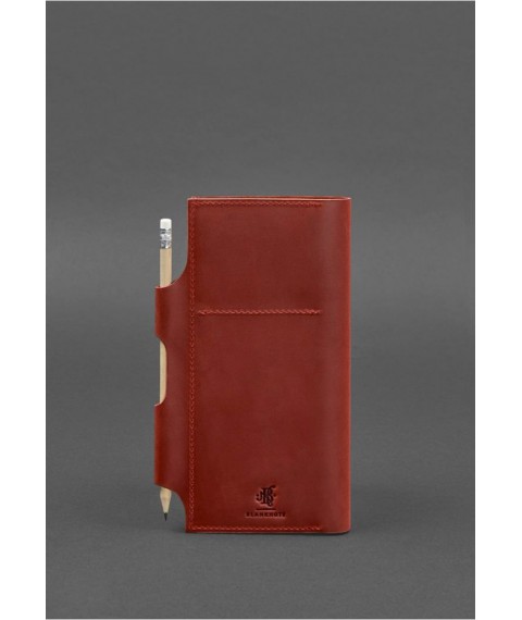 Leather women's travel case 3.0 coral with mandala
