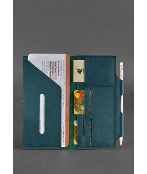 Leather travel case 3.0 green