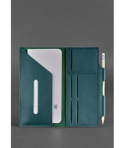 Leather travel case 3.0 green