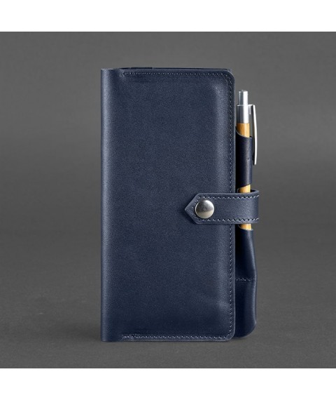 Leather travel case 4.0 Dark blue