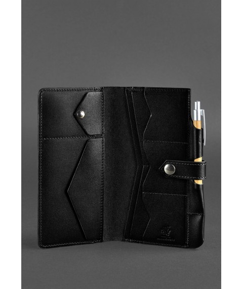 Leather travel case 4.0 Charcoal black