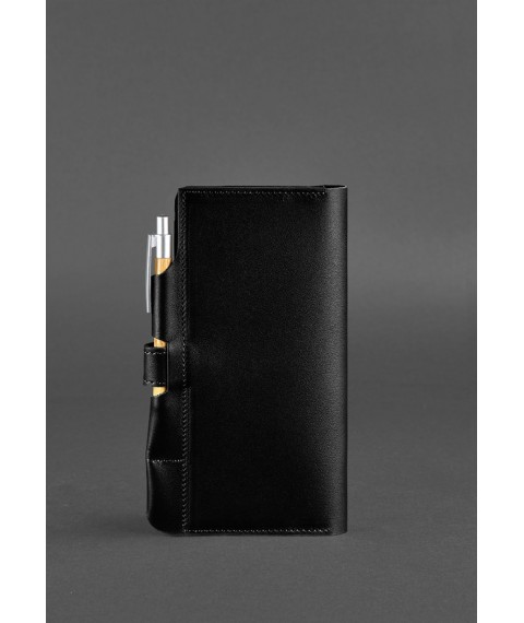 Leather travel case 4.0 Charcoal black