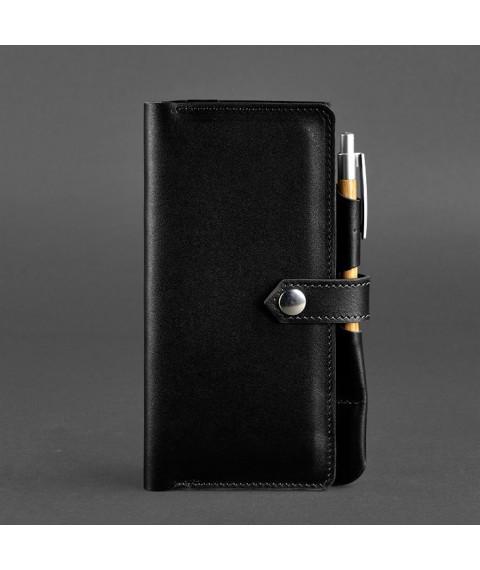 Leather travel case 4.0 Charcoal black