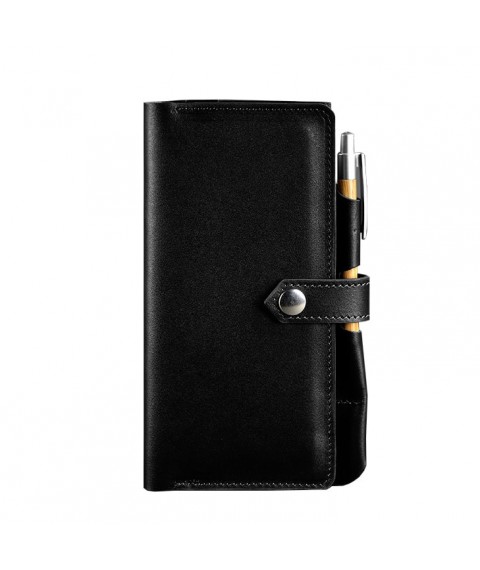 Leather travel case 4.0 Charcoal black