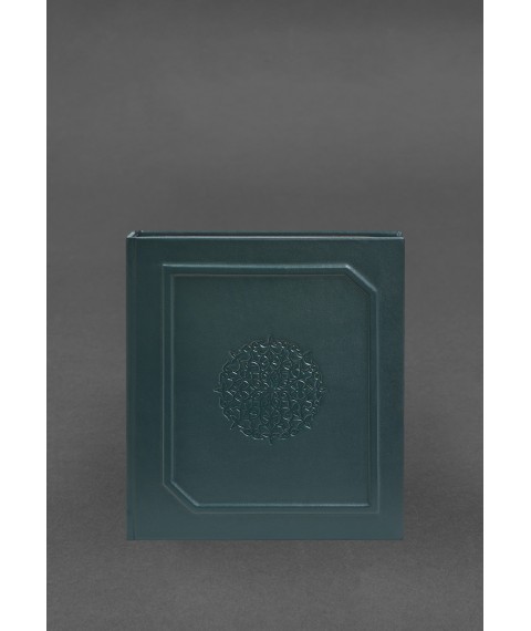 Green leather photo album