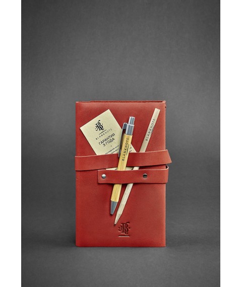 Women's leather notebook (Soft-book) 1.0 coral