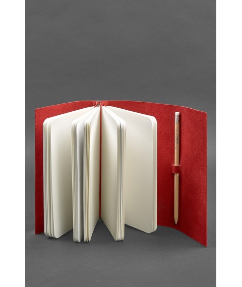 Women's leather notebook (Soft-book) 1.0 Red