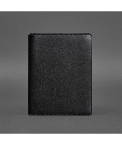 Leather notebook with segregator (soft cover with rings) 13.0 black