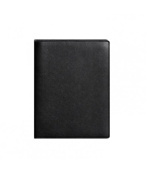 Leather notebook with segregator (soft cover with rings) 13.0 black
